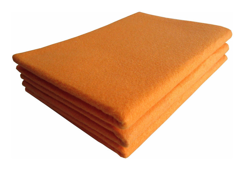 All-Purpose Machine Washable Synthetic Giant Shammy Towel, Orange, 3-pk O3A0
