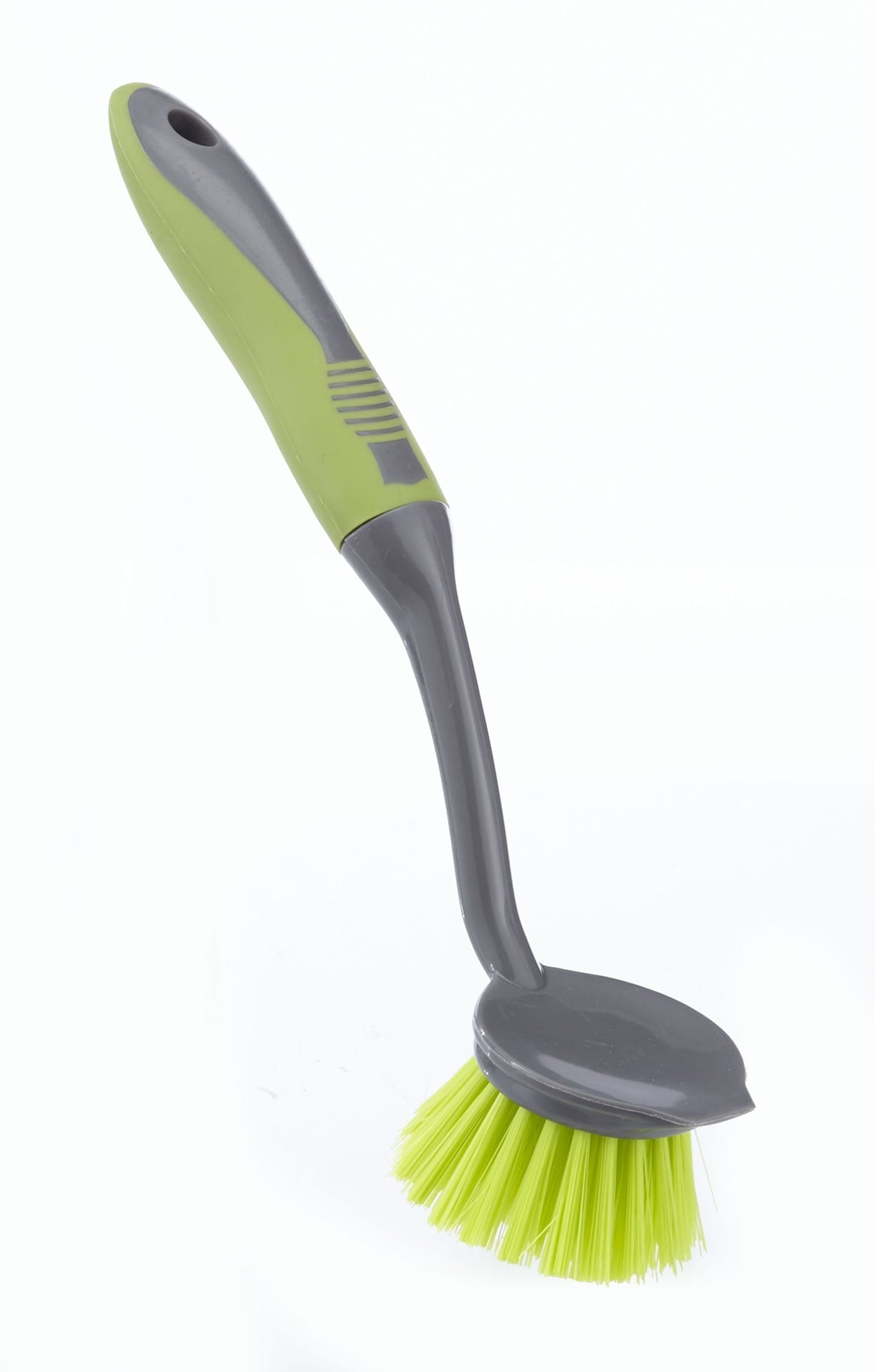 Round Non-Stick Surfaces Dish Scrub Brush with Stiff & Durable Fibre Bristles with Scraper I1R7 - product image 1