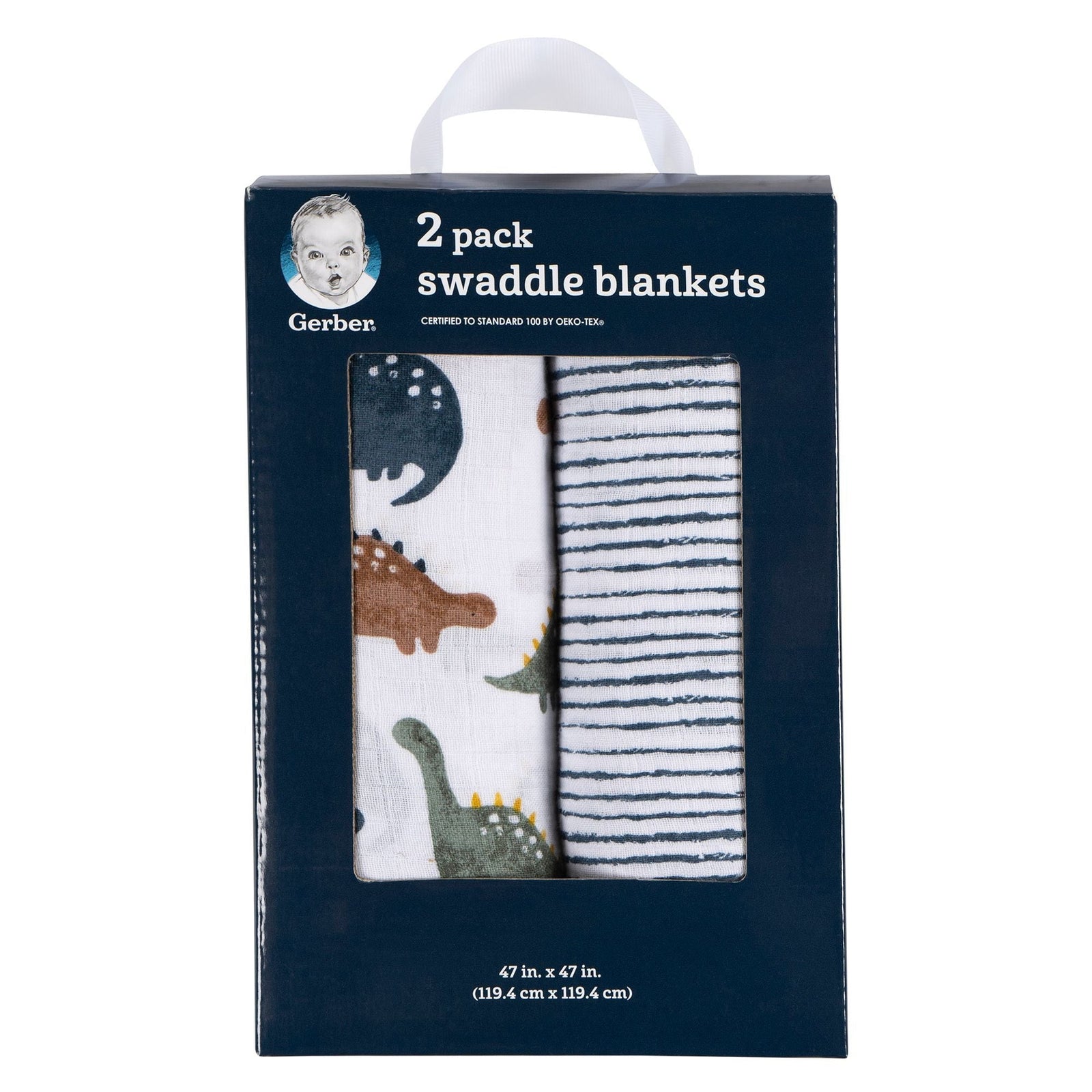 Childrenwear Dino Time Soft Cotton Muslin Baby Blanket, 2-pk R1M7 - product image 1