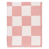 Childrenwear Pink Checkered Silky Mink Baby Blanket W9M9 - product image 1