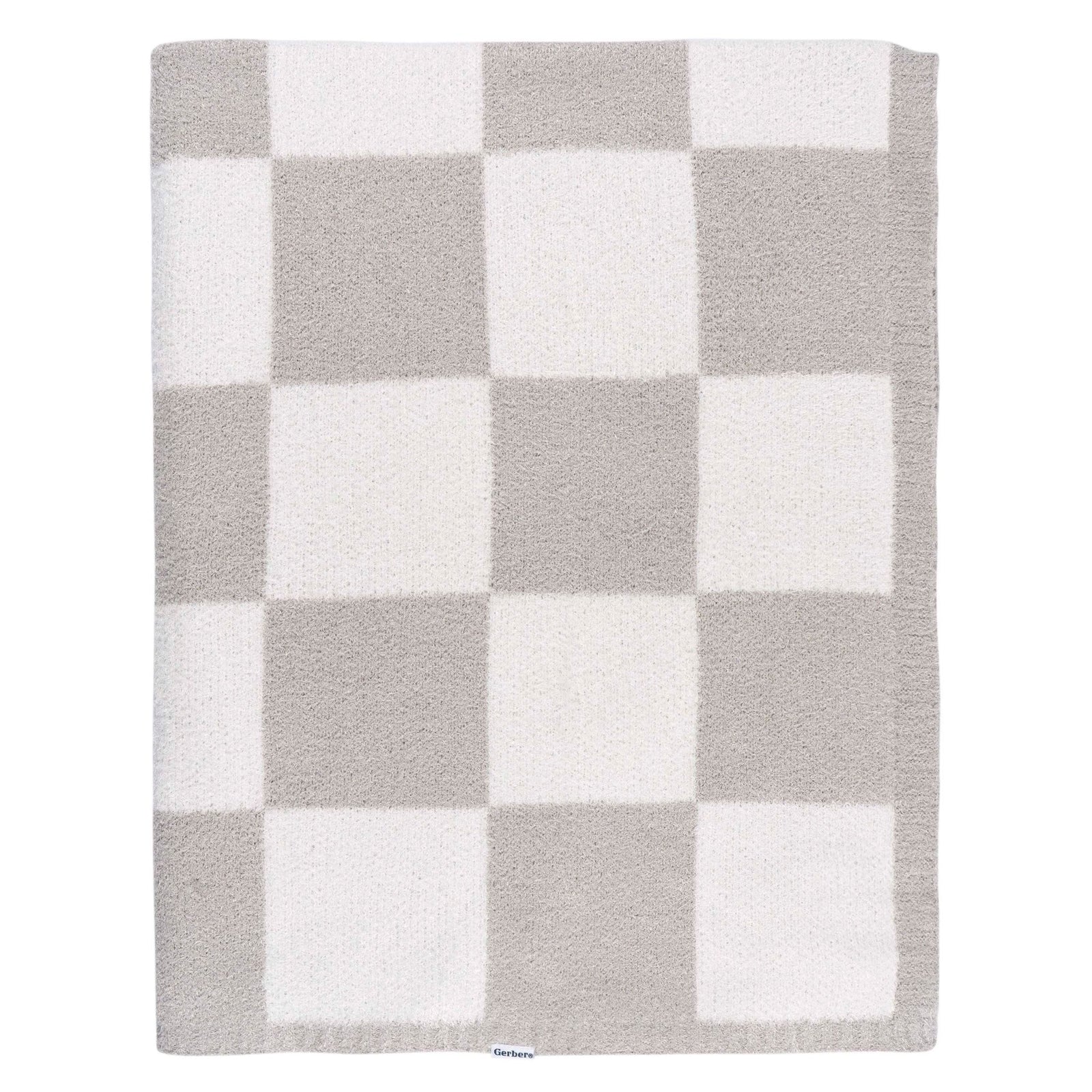Childrenwear Tan Checkered Silky Mink Baby Blanket O2S1 - product image 1