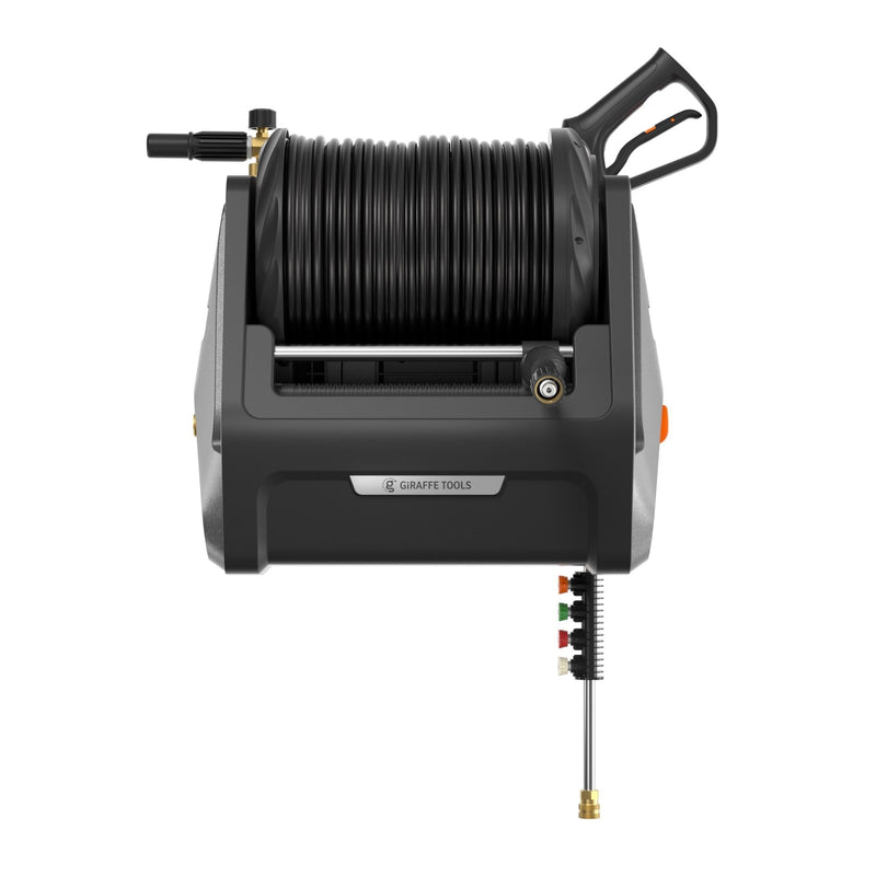 Tools Grandfalls G30 Wall Mounted 2100 PSI 2.2 GPM Brushless Retractable Electric Pressure Washer with 100-ft Hard Hose C7F2