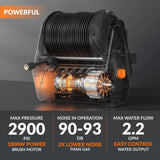 Tools Grandfalls G30 Wall Mounted 2100 PSI 2.2 GPM Brushless Retractable Electric Pressure Washer with 100-ft Hard Hose C7F2 - product image 5