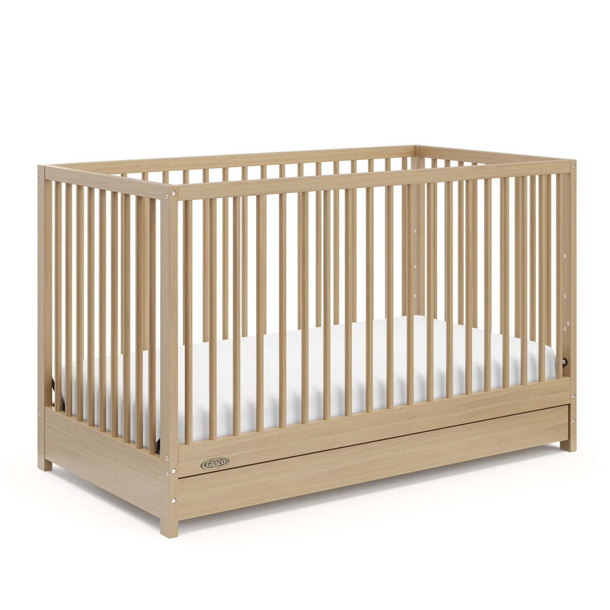 Teddi 4-in-1 Convertible Crib with Drawer, Driftwood H7A2 - product image 1