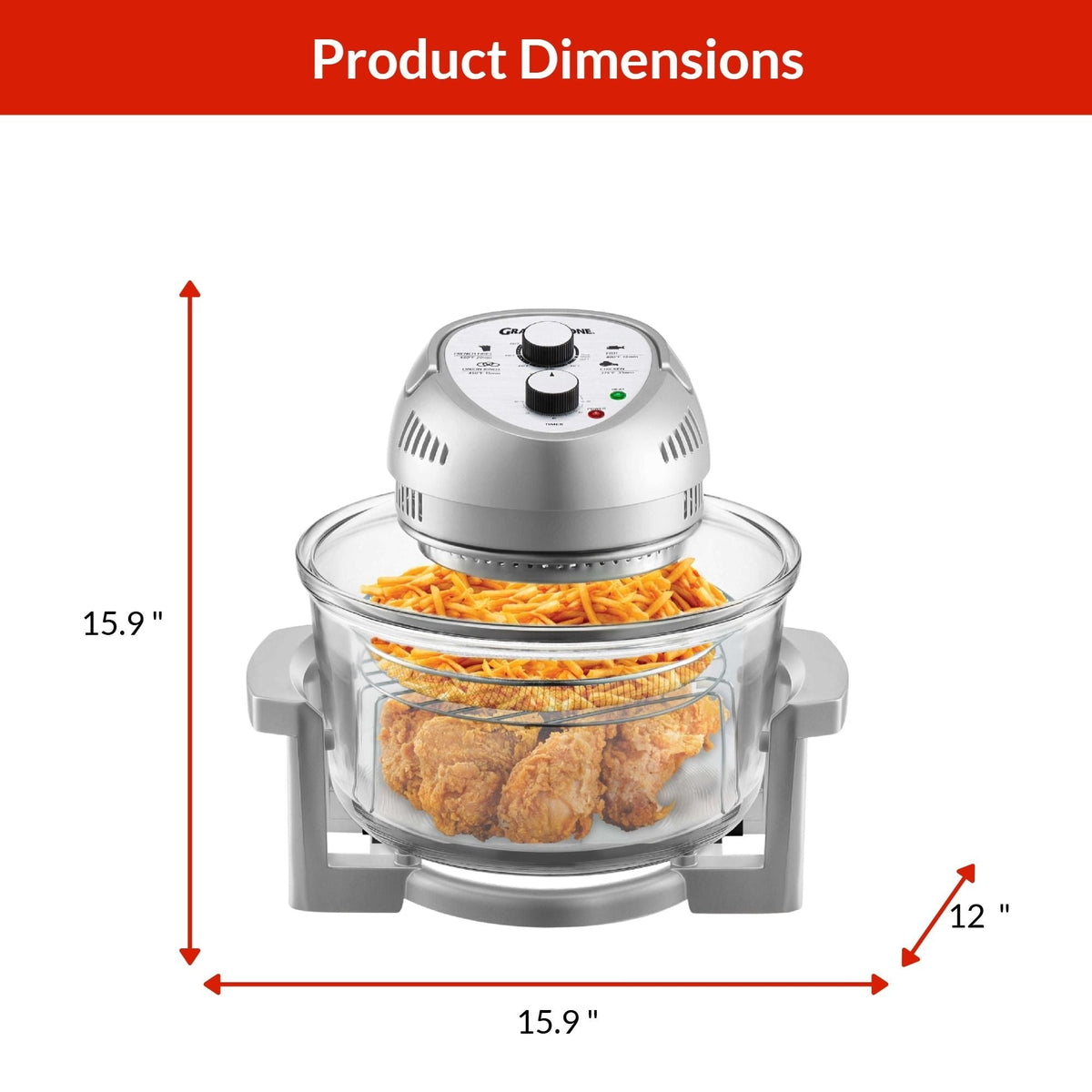 Glass Air Fryer, Silver L2Z1 - product image 3