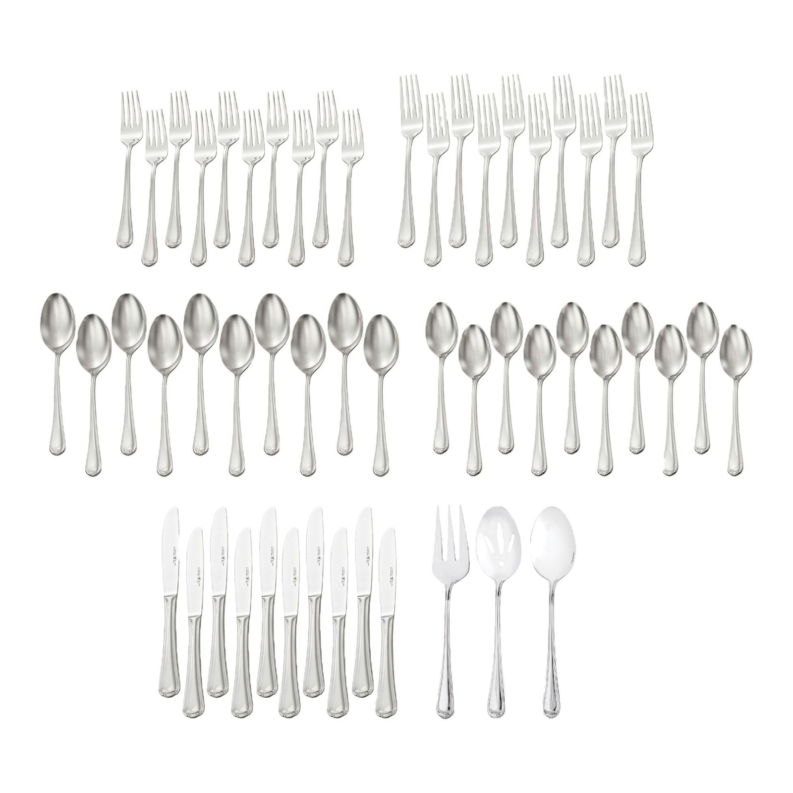 Metrona Flatware Set, Serves 10, 53-pc, Dishwasher Safe Q9O8 - product image 1