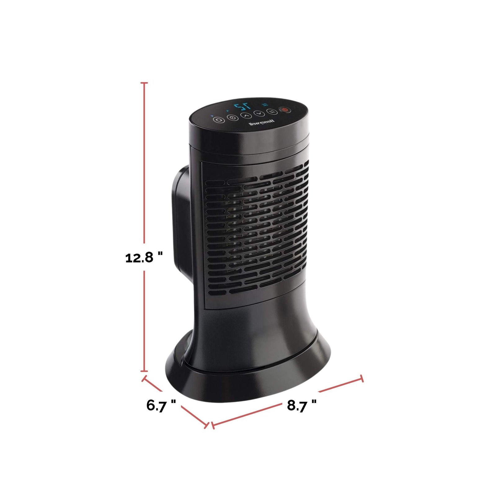 HCE351C Digital Mini-Tower Ceramic Space Heater, 1500W, Black J9L3 - product image 3