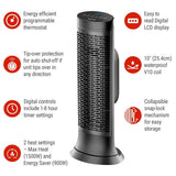 HCE352C Digital Tower Ceramic Space Heater withThermostat, 1500W, Black S6K0 - product image 4