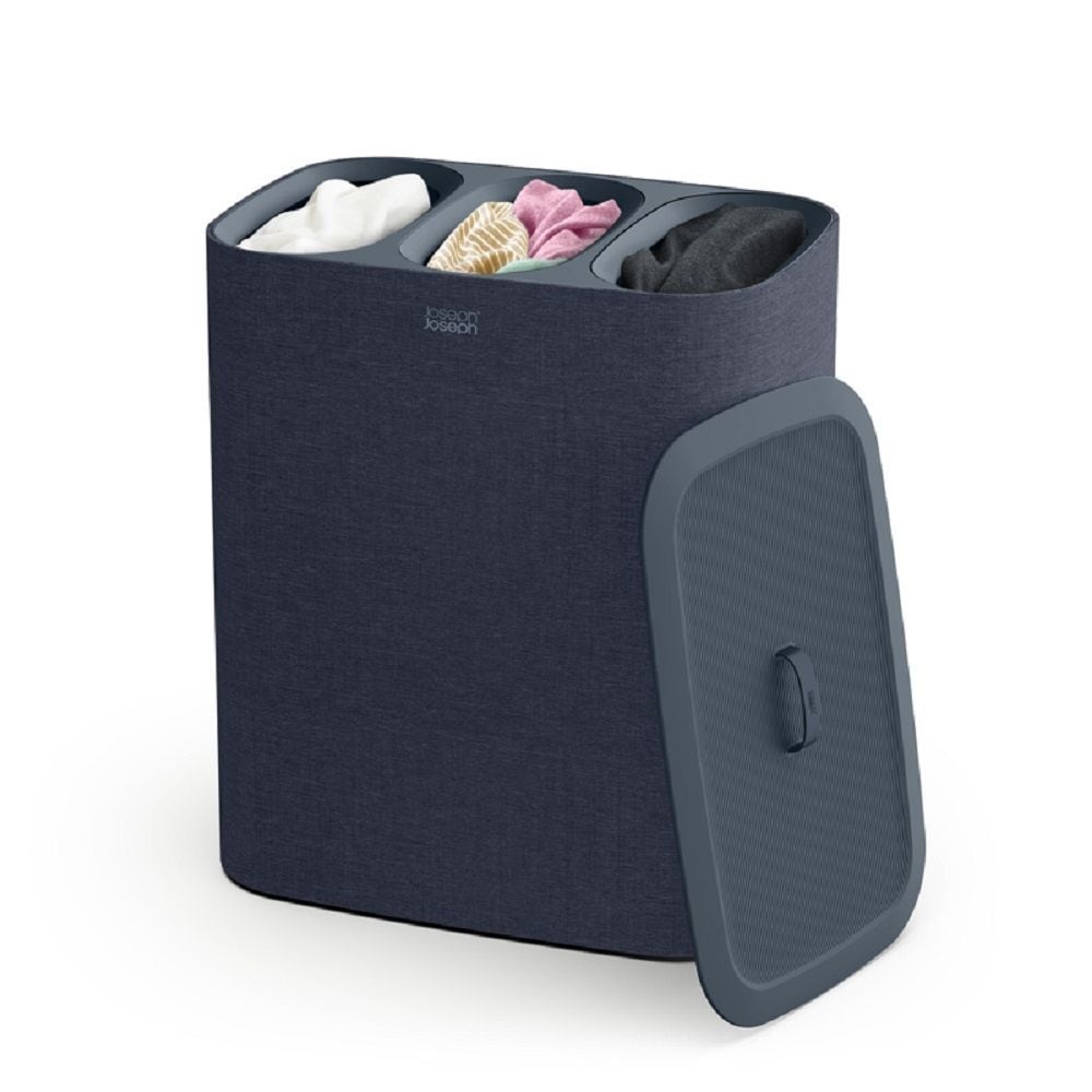 & Tota Trio Laundry Hamper Separation Basket, Black, 90-L H9N2 - product image 1