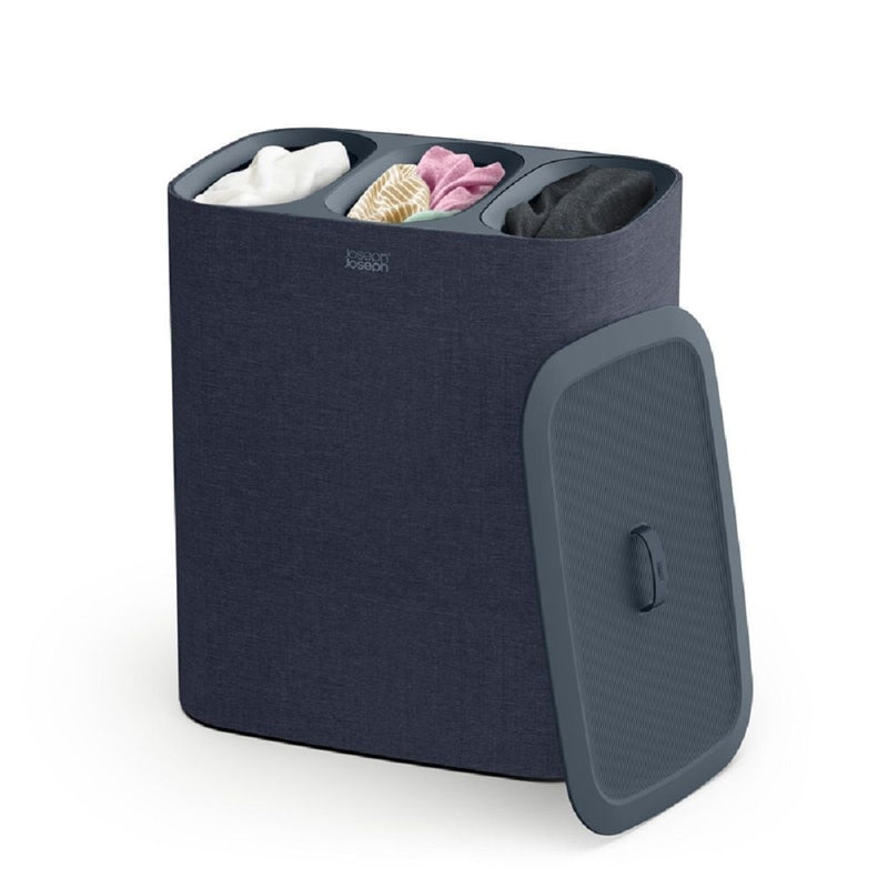 & Tota Trio Laundry Hamper Separation Basket, Black, 90-L H9N2