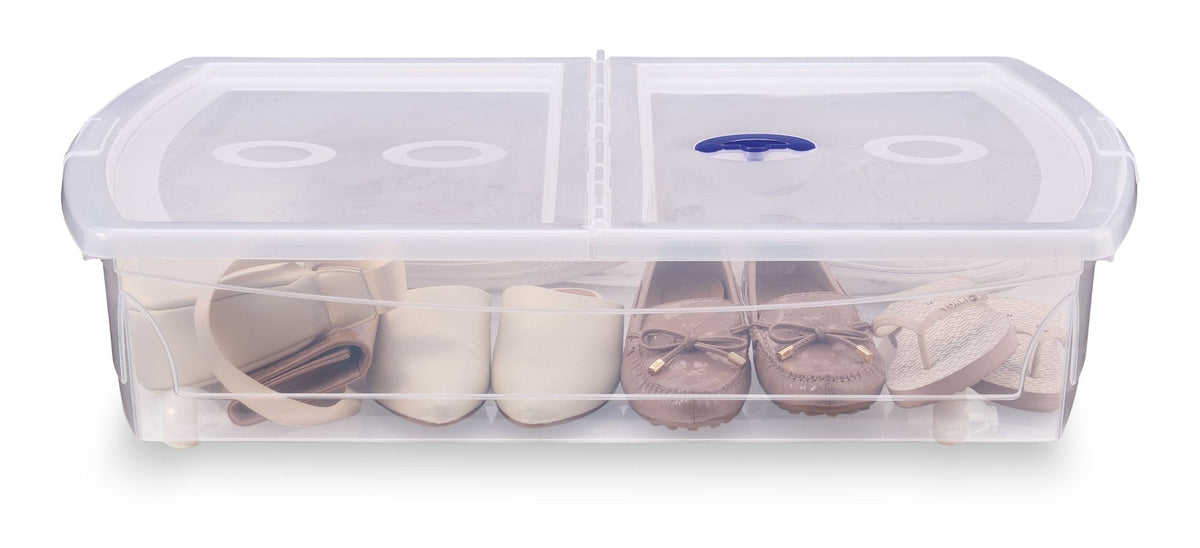 Shallow Under-the-Bed Storage Tote with Wheels Q7P8 - product image 3