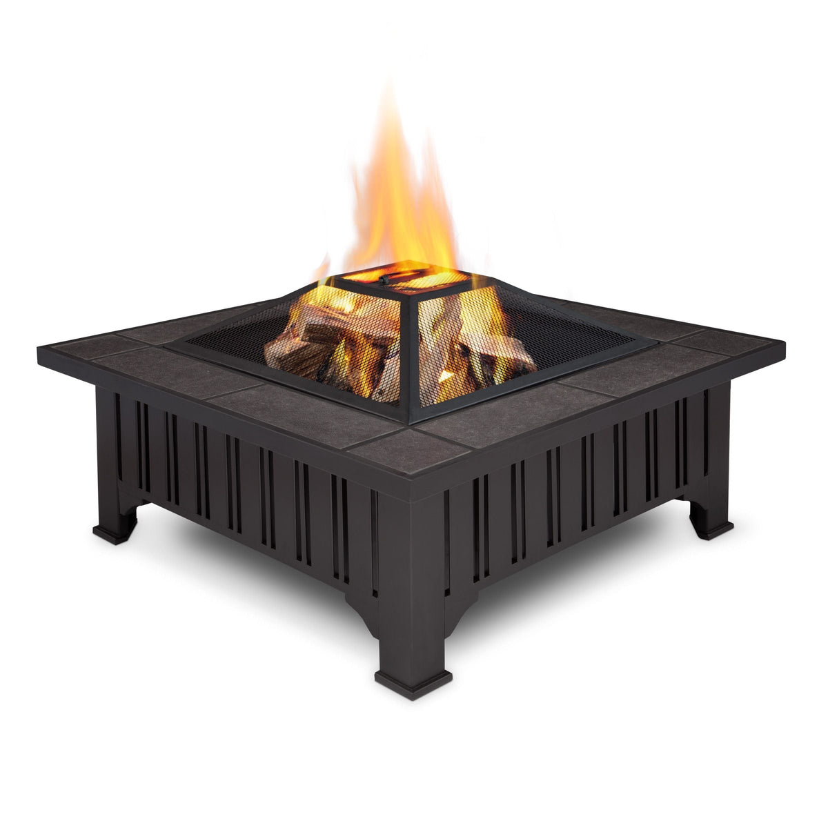 Square Wood Burning Fire Pit in Black, 34-in Q0B5 - product image 3