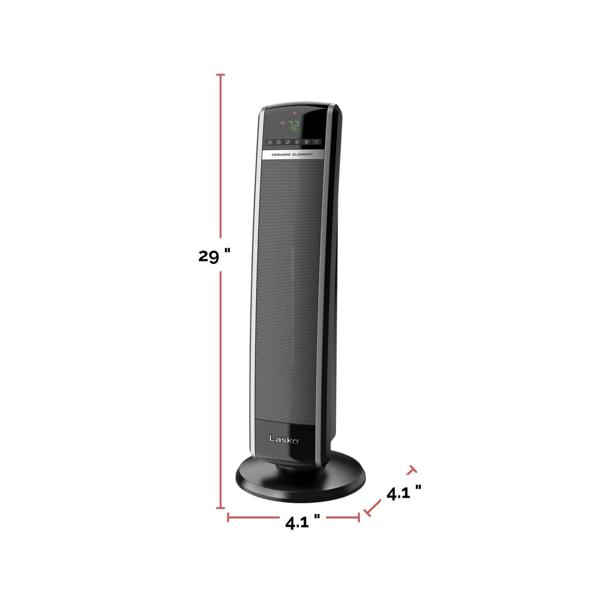 1500W Digital Tower Ceramic Space Heater withRemote Control, 1500W, Black, 30-in P2U5 - product image 5