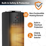 Ultra Slim Tower Ceramic Space Heater, 1500W, Black V0Z2 - product image 7