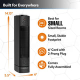 Ultra Slim Tower Ceramic Space Heater, 1500W, Black V0Z2 - product image 8