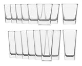 Bristol 16pc Glassware Set, Dishwasher Safe, 8pc x 12.2-oz and 8pc x 14.4-oz S8R5 - product image 1