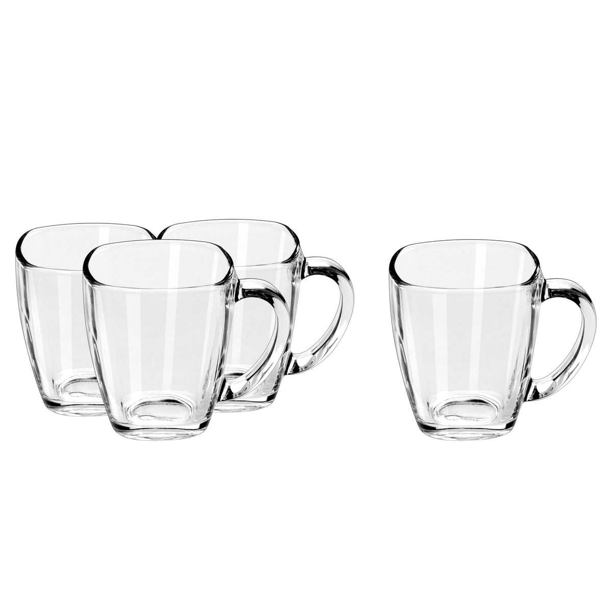 Square Mug Set, Clear, 4-pc A5P6 - product image 1