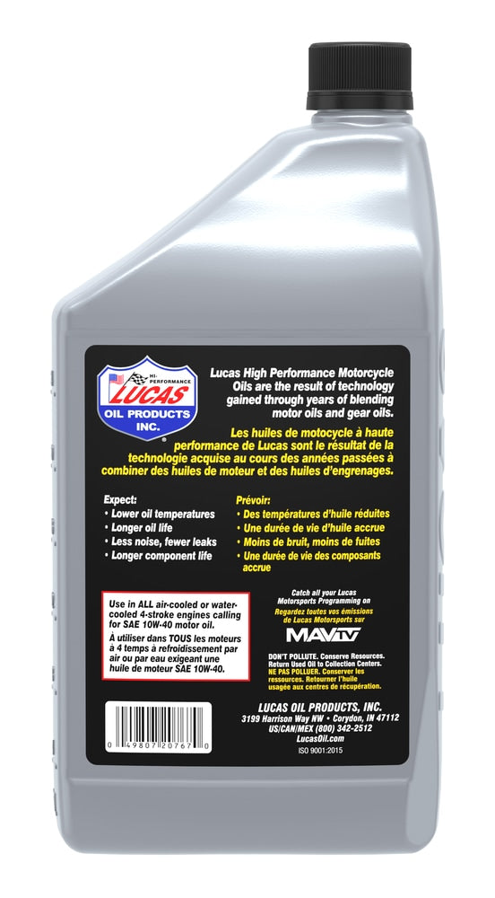 Oil High Performance Motorcycle Oil SAE, 946-mL B2I7 - product image 2