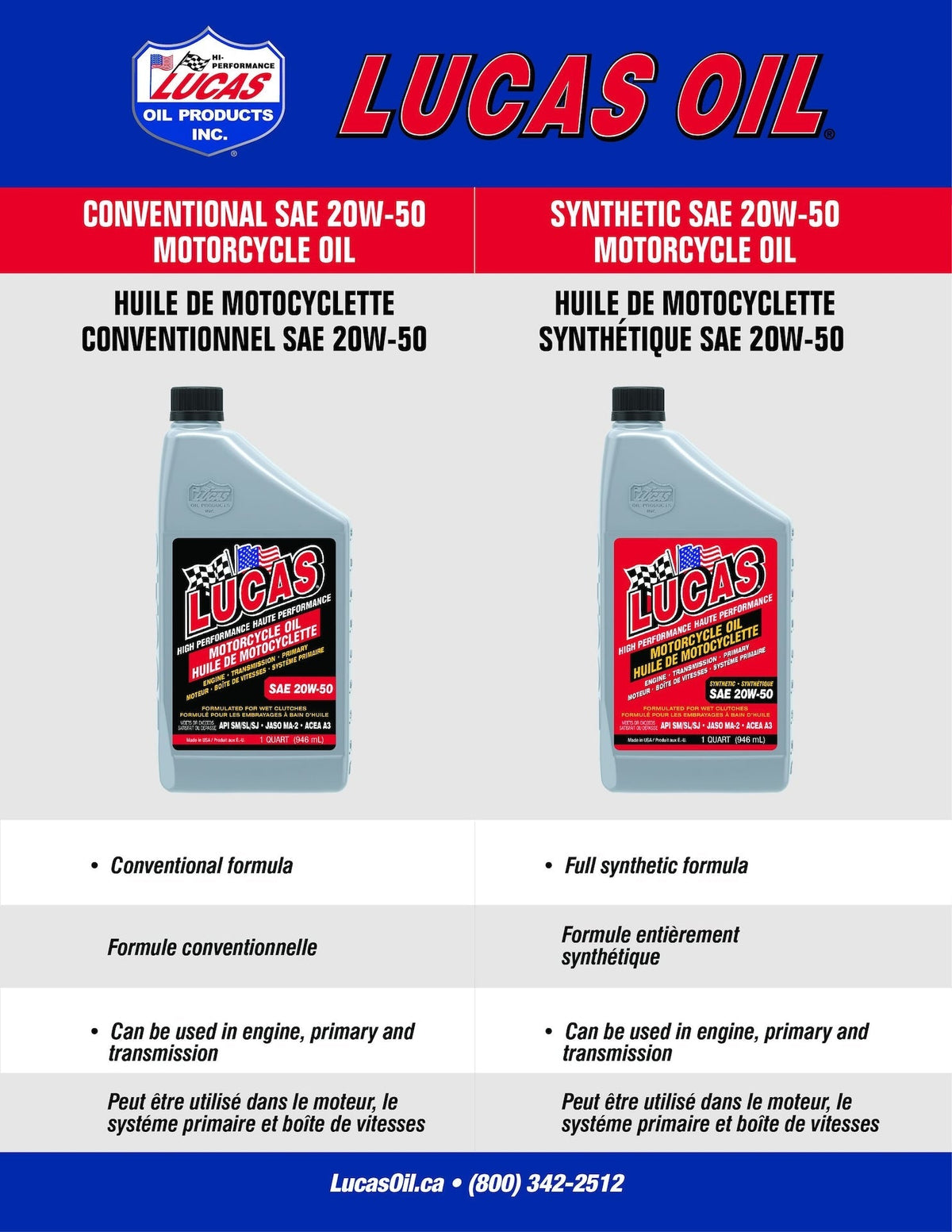 Oil High Performance Synthetic Motorcycle Oil SAE, 946-mL C4J3 - product image 3