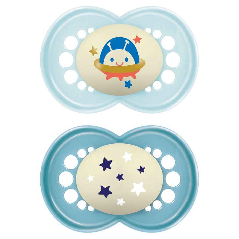 Matte Non-Deco Pacifier, 6-16 Months, Boy, 2-pk N4F1