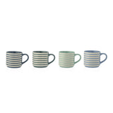 Blue Strip Stackable Mugs, Assorted Colours, 4-pk V1T1 - product image 1