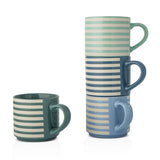 Blue Strip Stackable Mugs, Assorted Colours, 4-pk V1T1 - product image 2