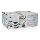 Blue Strip Stackable Mugs, Assorted Colours, 4-pk V1T1 - product image 3