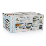 Blue Strip Stackable Mugs, Assorted Colours, 4-pk V1T1 - product image 5