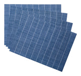 Blue Striped Woven Textilene Placemats, 13-in x 18-in, 4-pk T5D0 - product image 1