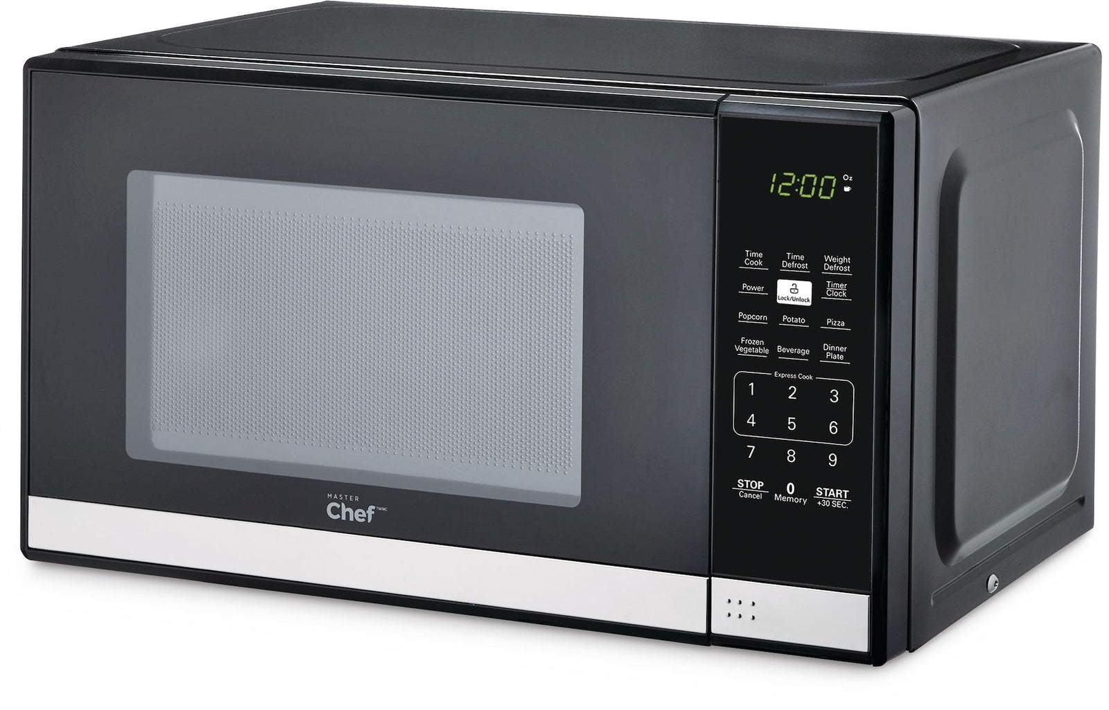 Countertop Microwave, 700 W, Black Stainless Steel, 0.7-cu-ft U5Q7 - product image 1