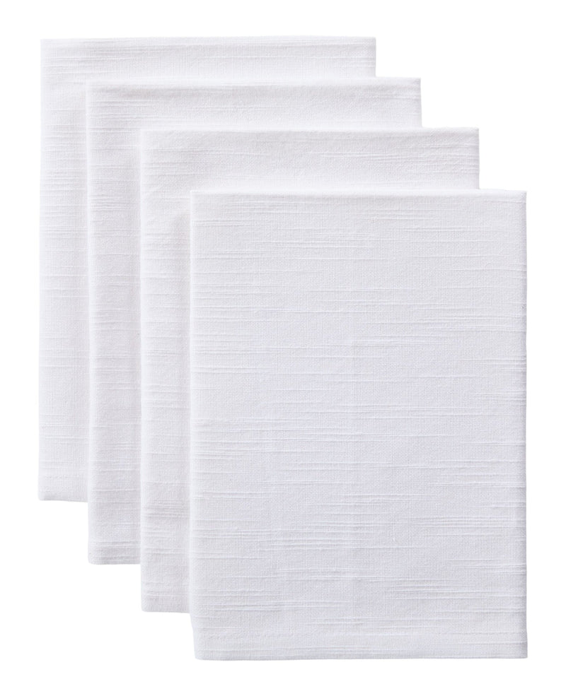 Essential Cotton Dining Napkins, White, 17-in, 4-pk M1L0