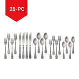 Round Stainless Steel Flatware Set, Serves 4, 20-pc J8W3 - product image 1