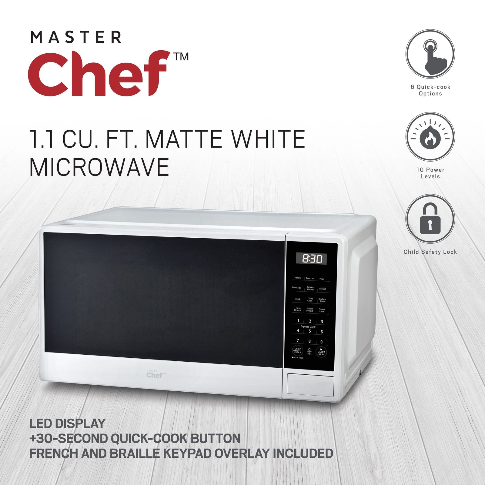 Matte Microwave, White, 1.1-cu-ft U3Q4 - product image 6