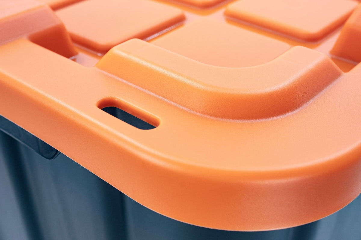 102-L Heavy-Duty Orange/Black Storage Tote G4H4 - product image 4