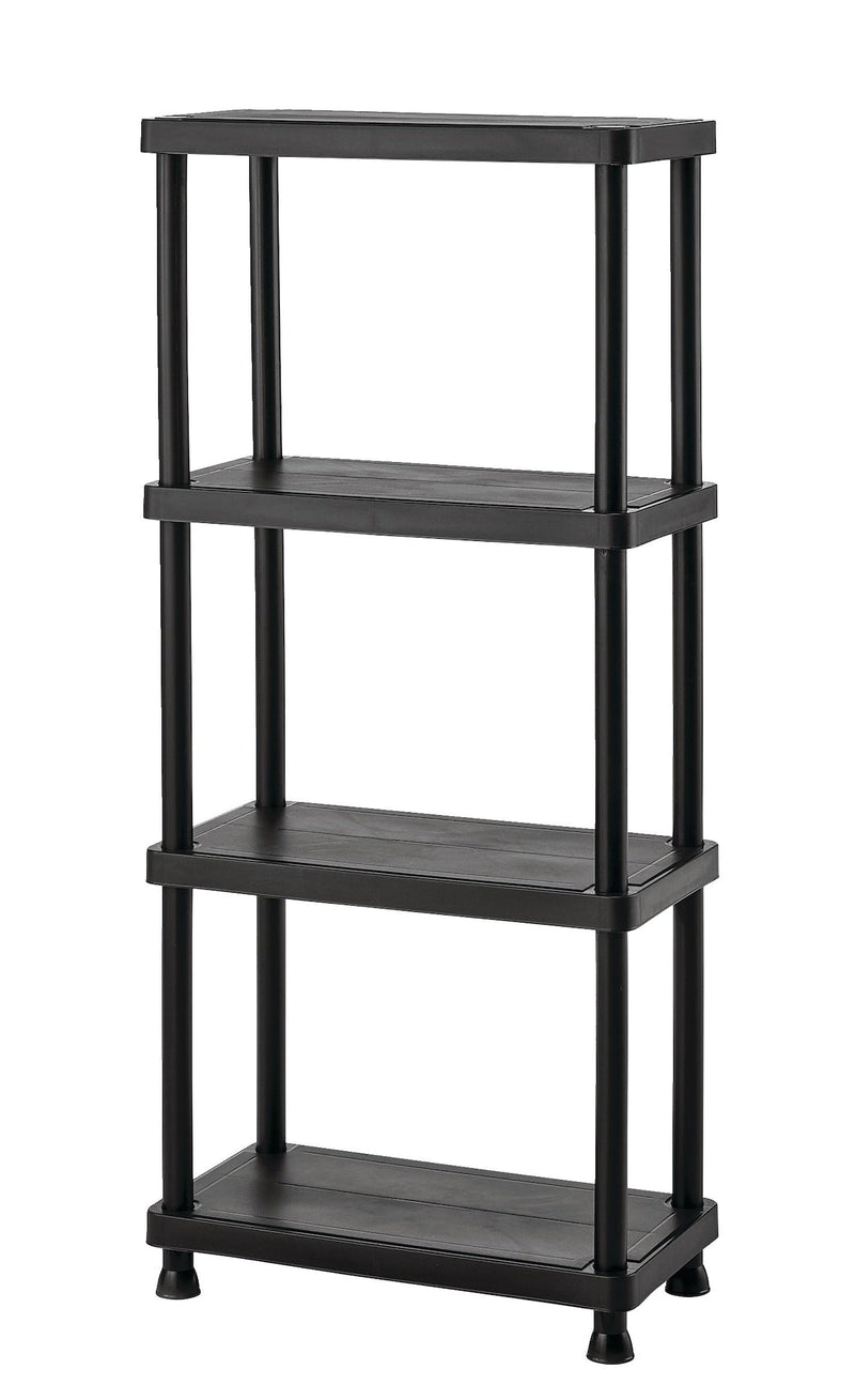 4-Shelf Resin/ Plastic Storage Rack/ Shelving Unit, 23 x 12 x 52-in F3I3