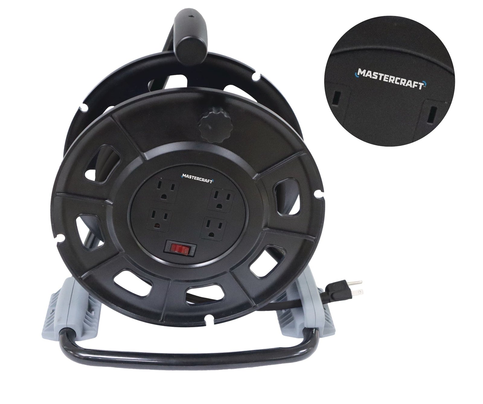 50-ft 14-Gauge Black Cord Reel with Stand U7M4 - product image 2
