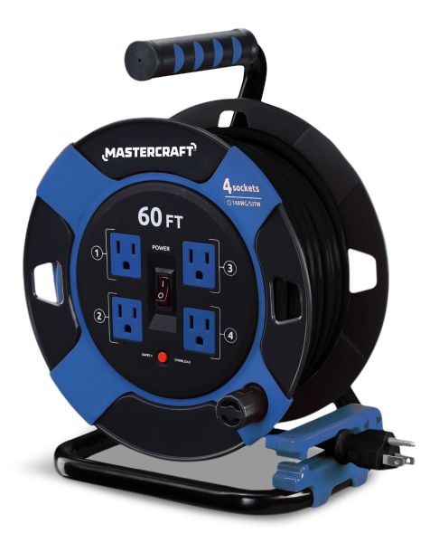 60-ft 10A Retractable Extension Cord Reel Q9V7