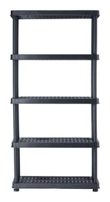 Adjustable 5-Shelf Resin/ Plastic Storage Rack/ Shelving Unit, 36 x 14 x 72-in Z5O7 - product image 4