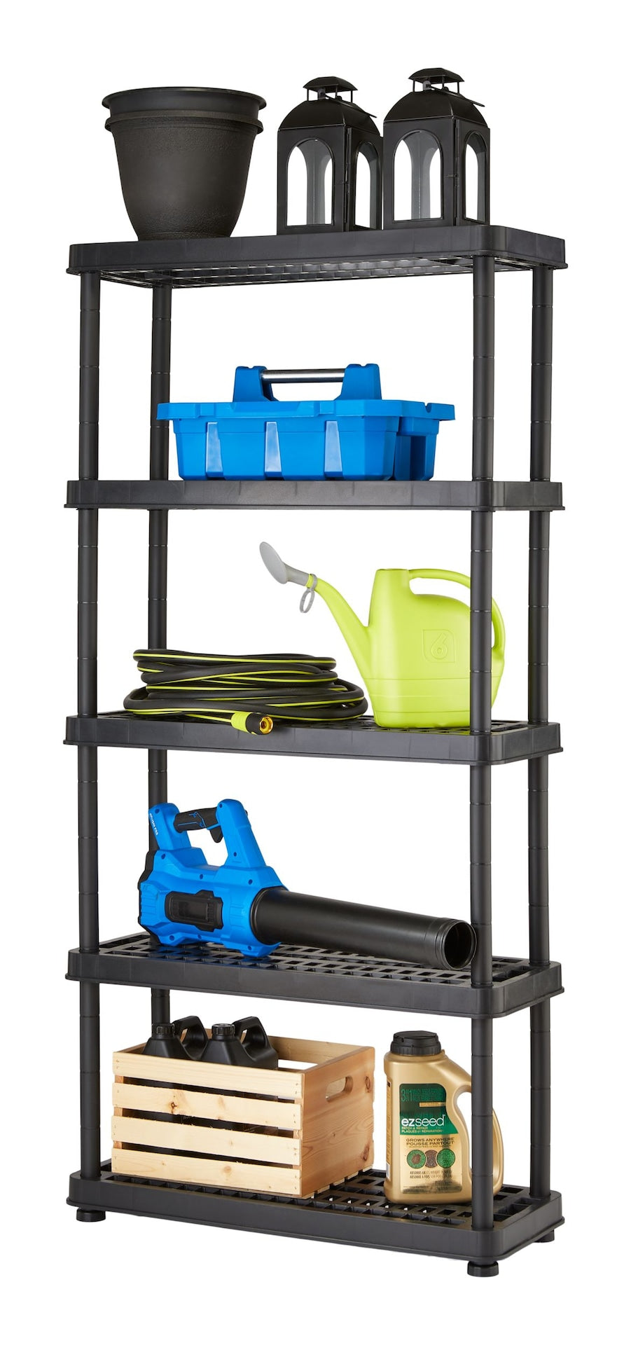 Adjustable 5-Shelf Resin/ Plastic Storage Rack/ Shelving Unit, 36 x 14 x 72-in Z5O7 - product image 7