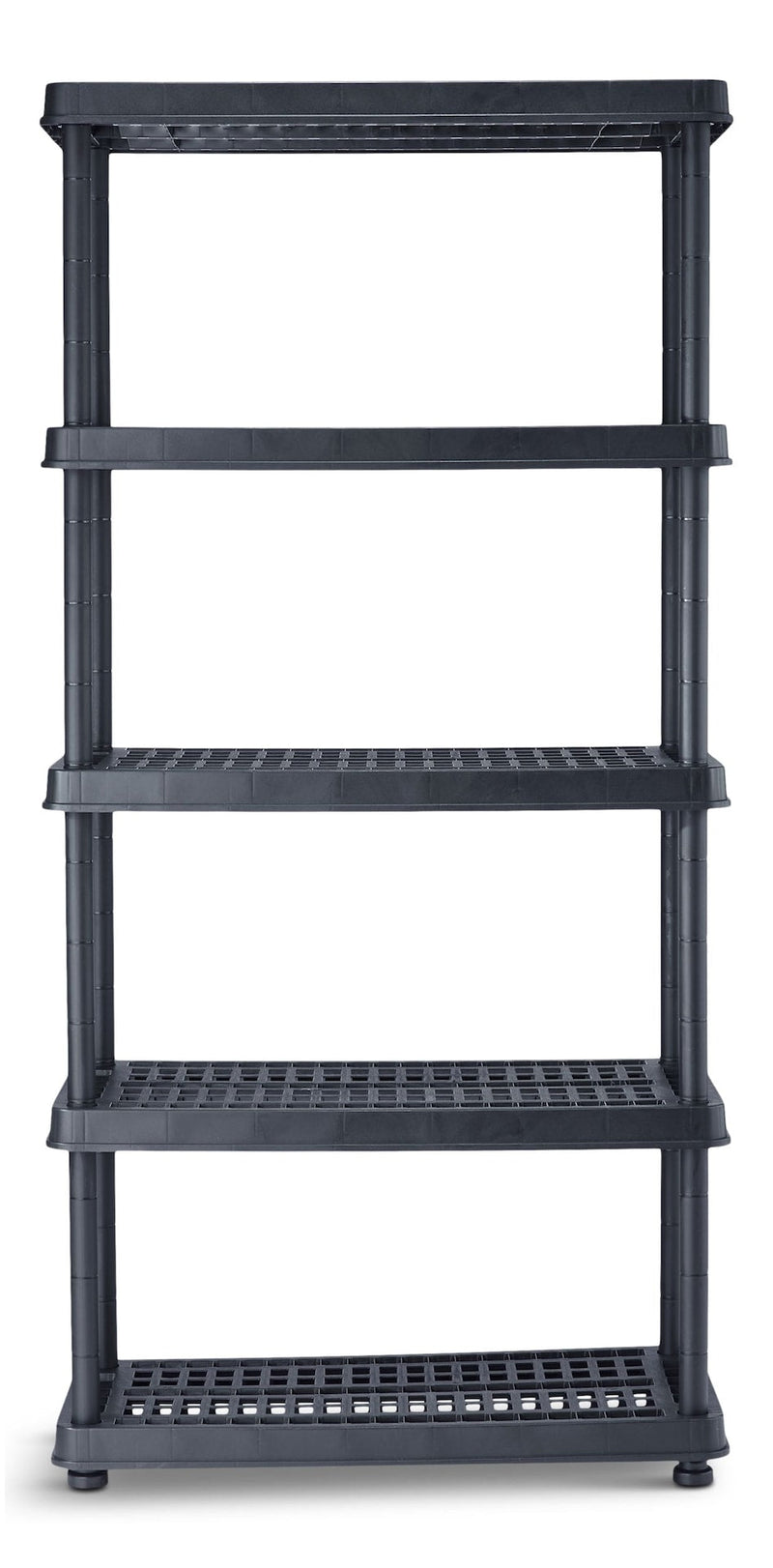 Adjustable 5-Shelf Resin/Plastic Storage Rack/Shelving Unit, 36 x 18 x 72-in L6K9