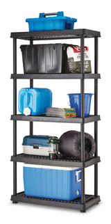 Adjustable 5-Shelf Resin/Plastic Storage Rack/Shelving Unit, 36 x 18 x 72-in L6K9 - product image 2