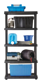 Adjustable 5-Shelf Resin/Plastic Storage Rack/Shelving Unit, 36 x 18 x 72-in L6K9 - product image 4