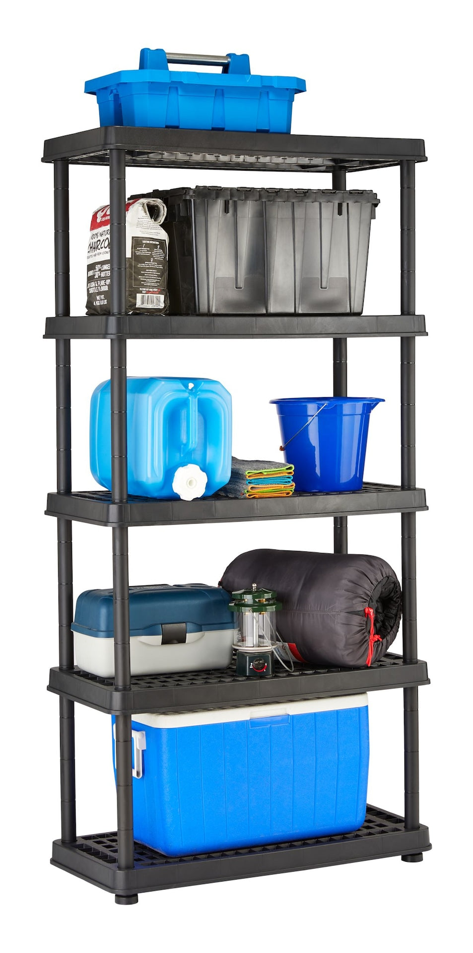 Adjustable 5-Shelf Resin/Plastic Storage Rack/Shelving Unit, 36 x 18 x 72-in L6K9 - product image 6