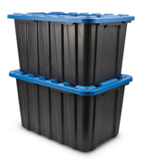 Heavy Duty Plastic Storage Box Container, 102-L, Black, 2-pk Y6W6 - product image 1
