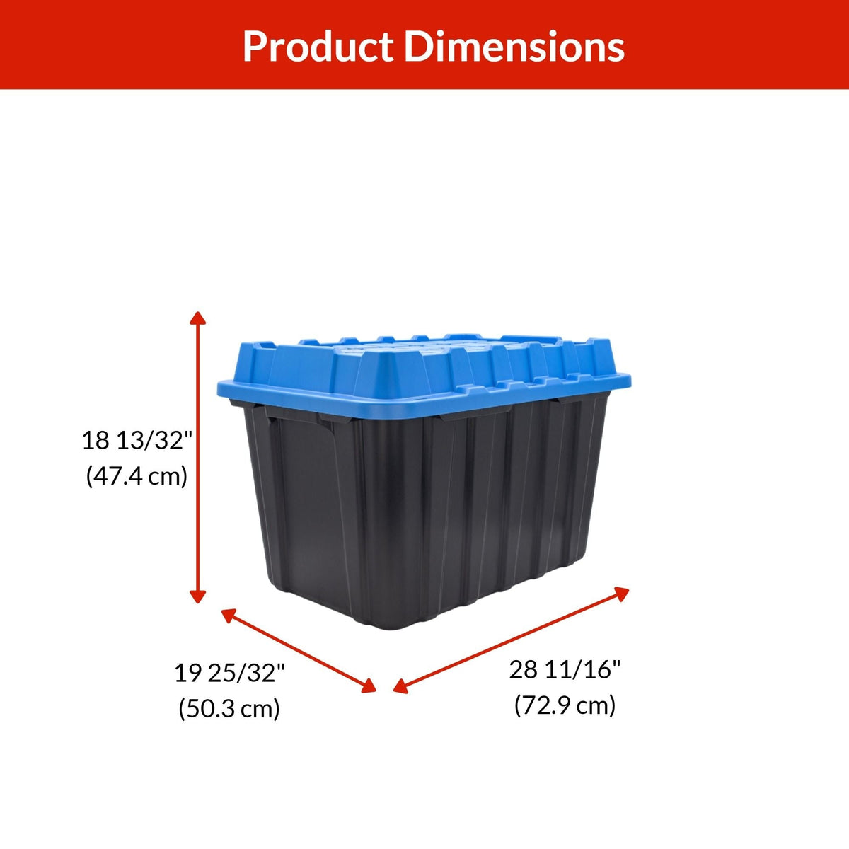 Heavy-Duty Polypropylene Tote with Domed Lid, 120-L A8S7 - product image 7