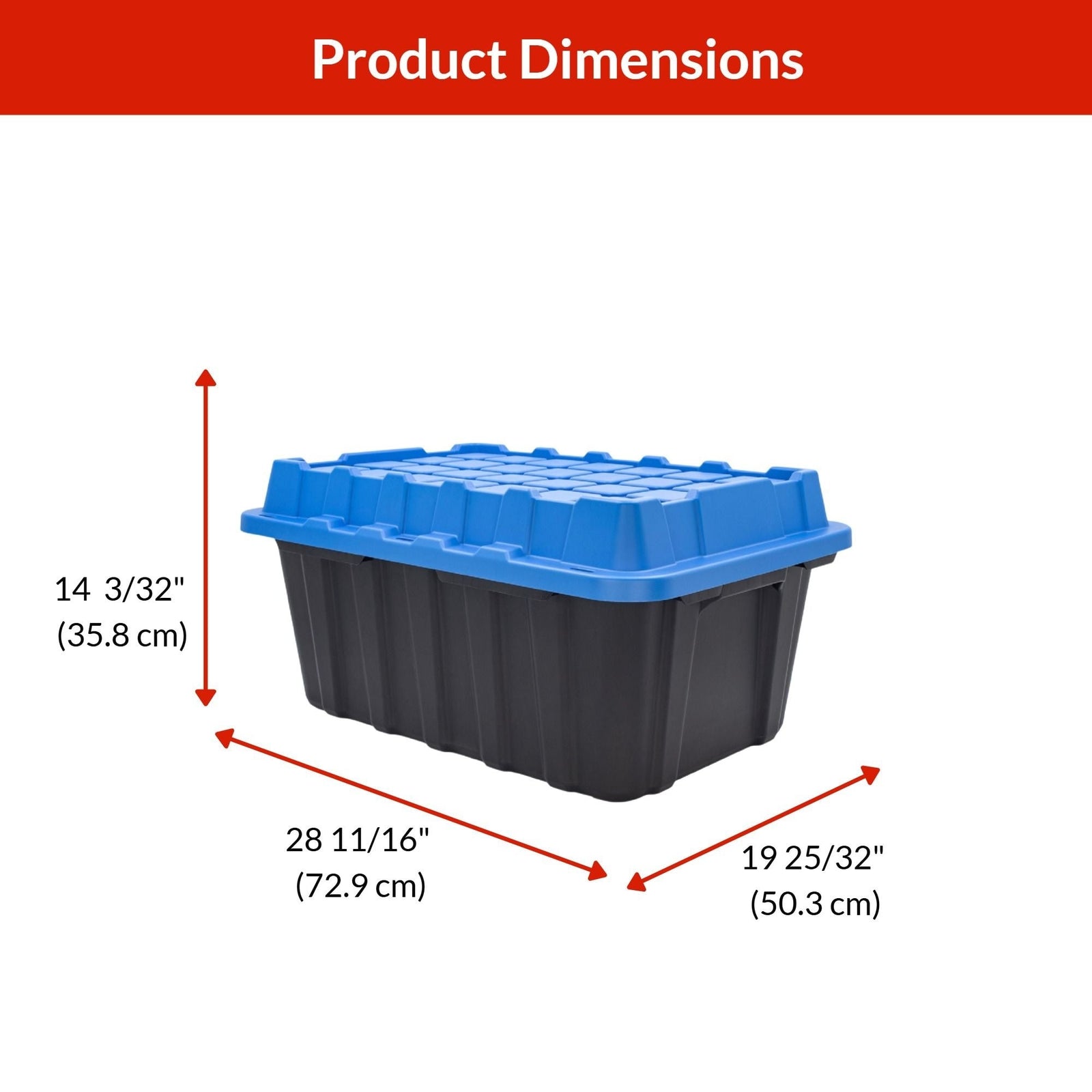 Heavy-Duty Polypropylene Tote with Domed Lid, 88-L M3V9 - product image 7