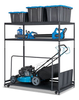 Seasonal Storage Rack with Rolling Platform Cart, Black, 65.5-in x 35.5-in x 68-in L1J3 - product image 2