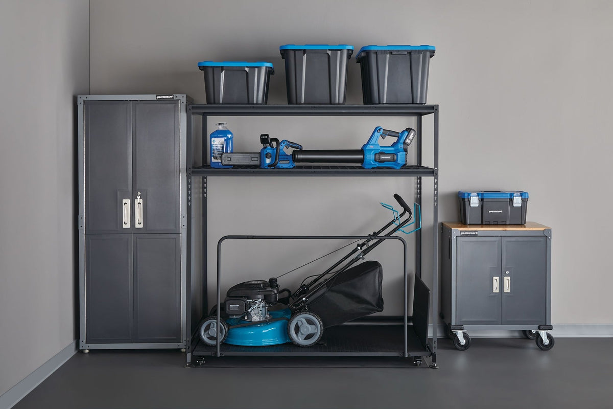 Seasonal Storage Rack with Rolling Platform Cart, Black, 65.5-in x 35.5-in x 68-in P2D0 - product image 7