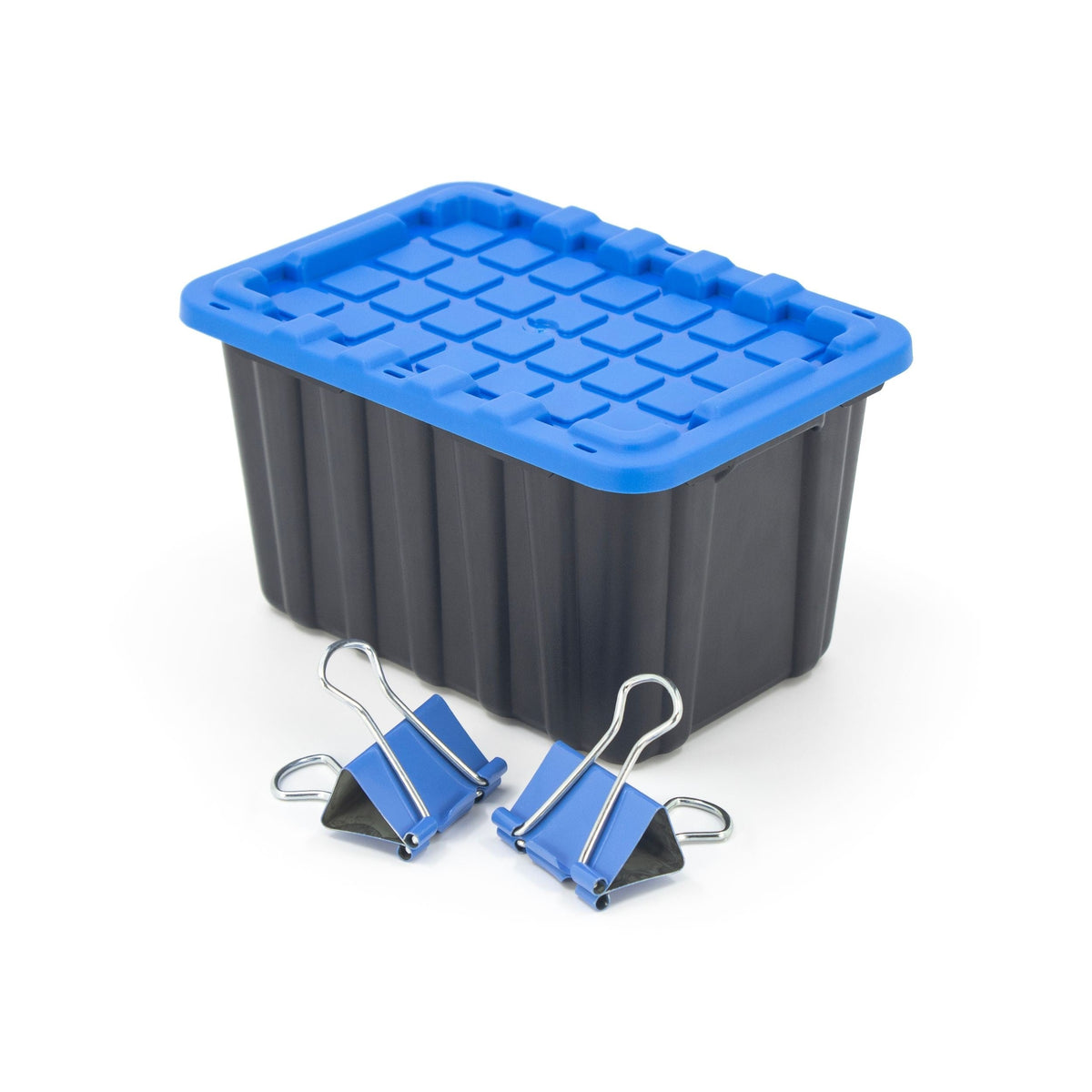 Tiny Heavy Duty Stackable Storage Tote with Lid, Black D7W0 - product image 3