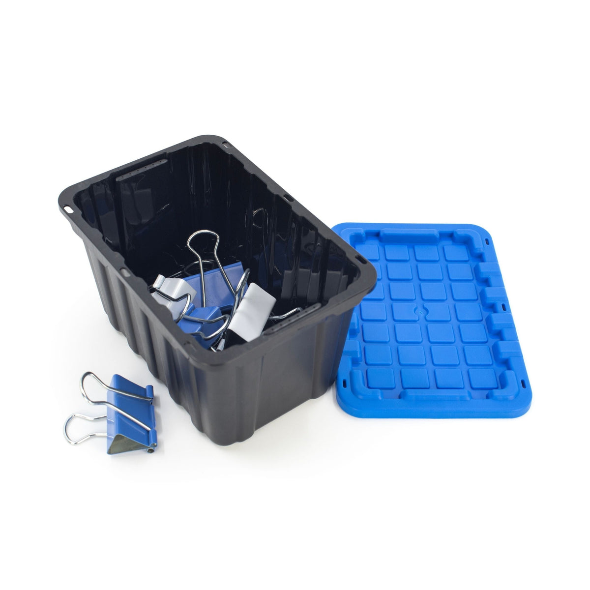 Tiny Heavy Duty Stackable Storage Tote with Lid, Black D7W0 - product image 7
